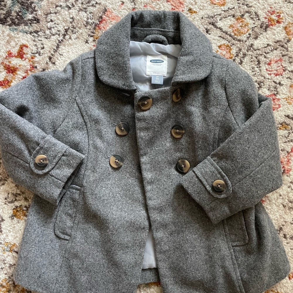 Old Navy Wool Blend Toddler Peacoat